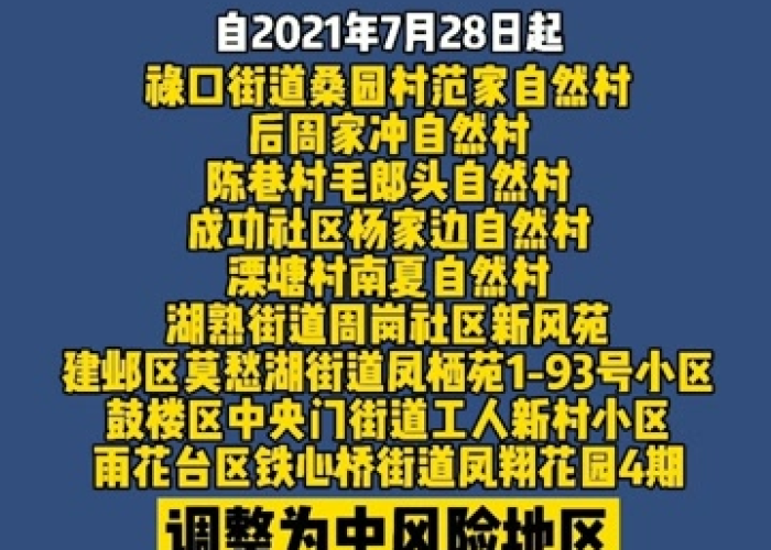 南京调整疫情风险区最新消息:南京疫情风险情况 南京调整疫情风险区最新消息:南京疫情风险情况