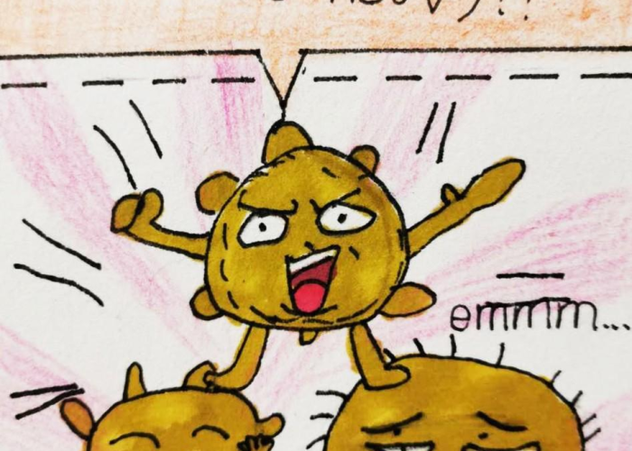 女教师画抗疫连环画图片/女教师简单画法