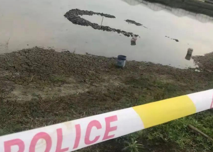 嘉兴一不明物体坠鱼塘砸出深坑/嘉兴鱼塘坠入不明物体