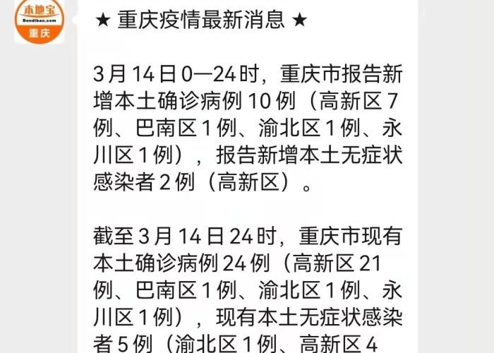 【重庆疫情最新数据消息/重庆疫情最新动态】 【重庆疫情最新数据消息/重庆疫情最新动态】