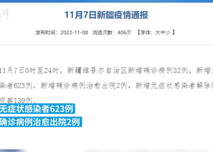 新疆新增确诊病例3例、无症状感染者6例/新疆新增确诊病例8例无症状感染者2例 新疆新增确诊病例3例、无症状感染者6例/新疆新增确诊病例8例无症状感染者2例