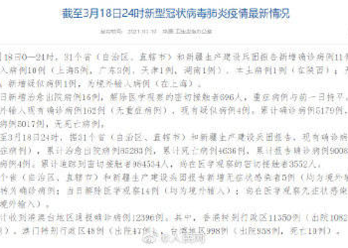 【31省增47例本土确诊/31省增确诊92例本土73例】